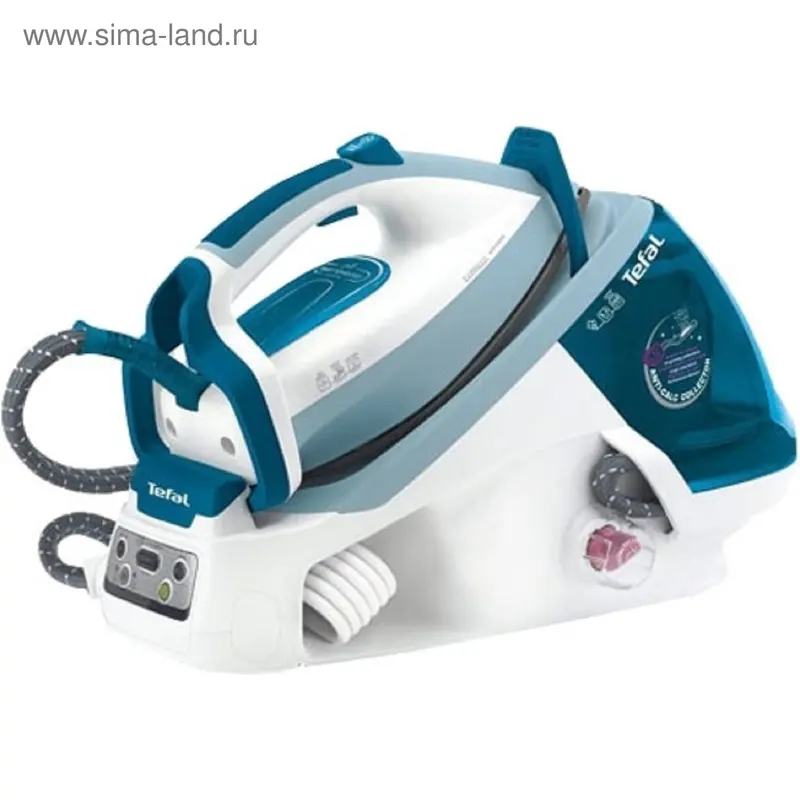 Утюг Tefal GV7760, 2200Вт, керамическая подошва, с парогенератором, синий 149140