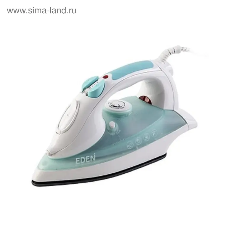 Утюг Eden SW-2288, 1800 Вт, керамическая подошва, голубой