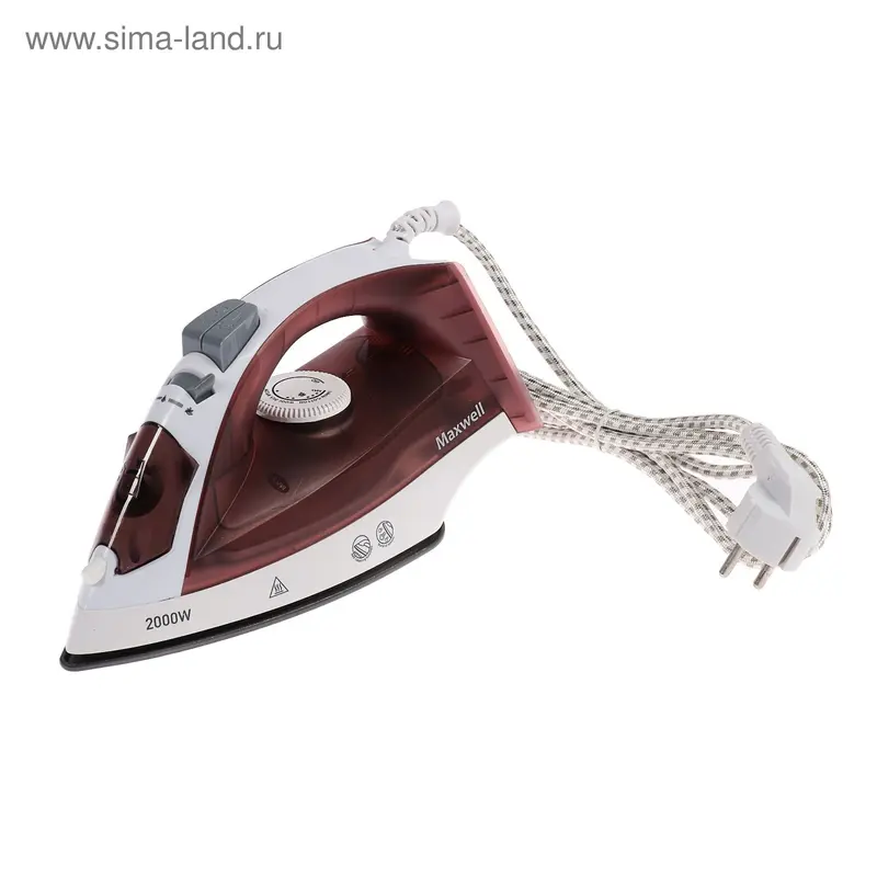 Утюг Maxwell MW-3049BN, 2000 Вт, антипригарное покрытие, коричневый