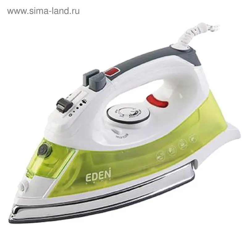 Утюг Eden SW-3088, 2000 Вт, керамическая подошва, зеленый