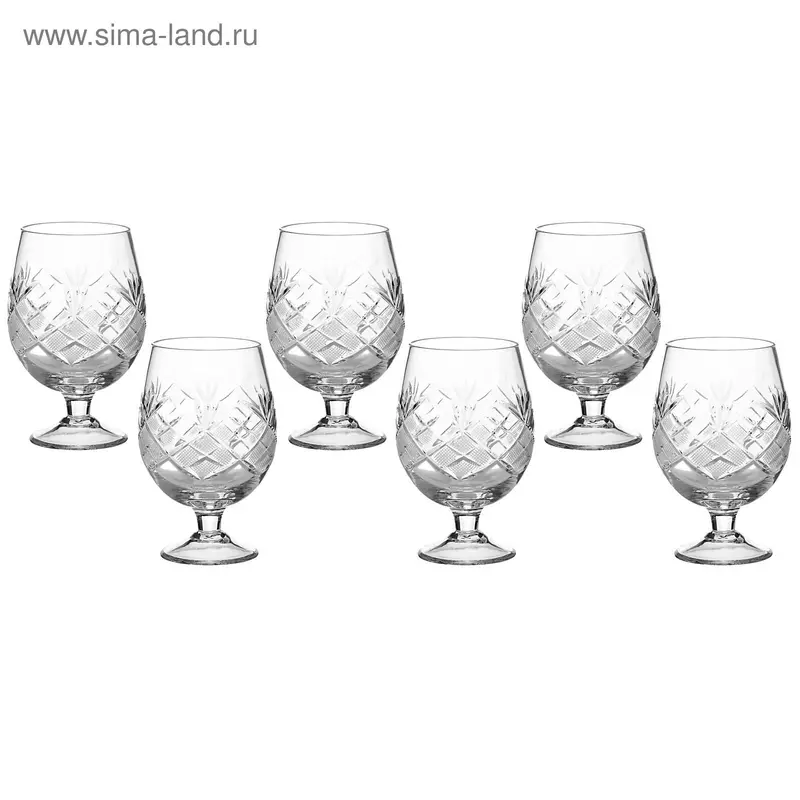 Набор фужеров для бренди 300 мл, h=12,6 см, d=6,5 см; 6 шт