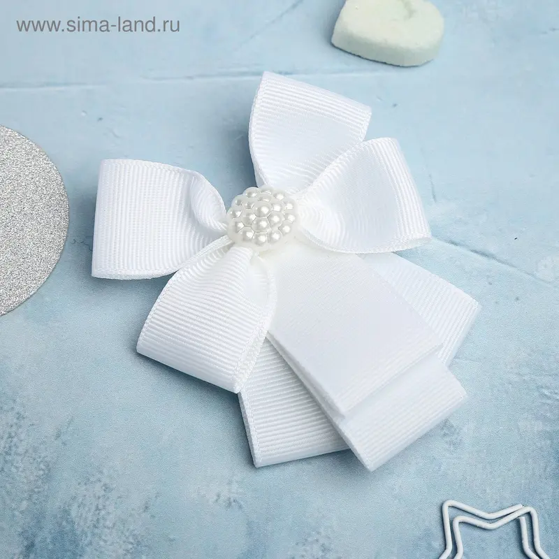 Брошь "Винтаж" цвет белый