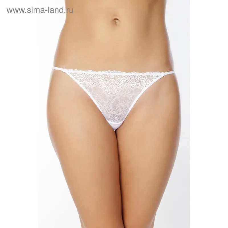 Трусы стринги женские DL1189 цвет белый, размер XL(50)