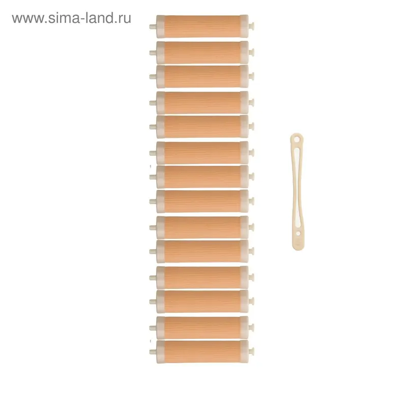 Бигуди на резинке, d=2см, цвет персиковый