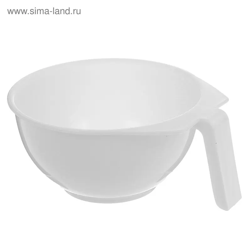 Ванночка для краски с ручкой, d=13см, цвет белый