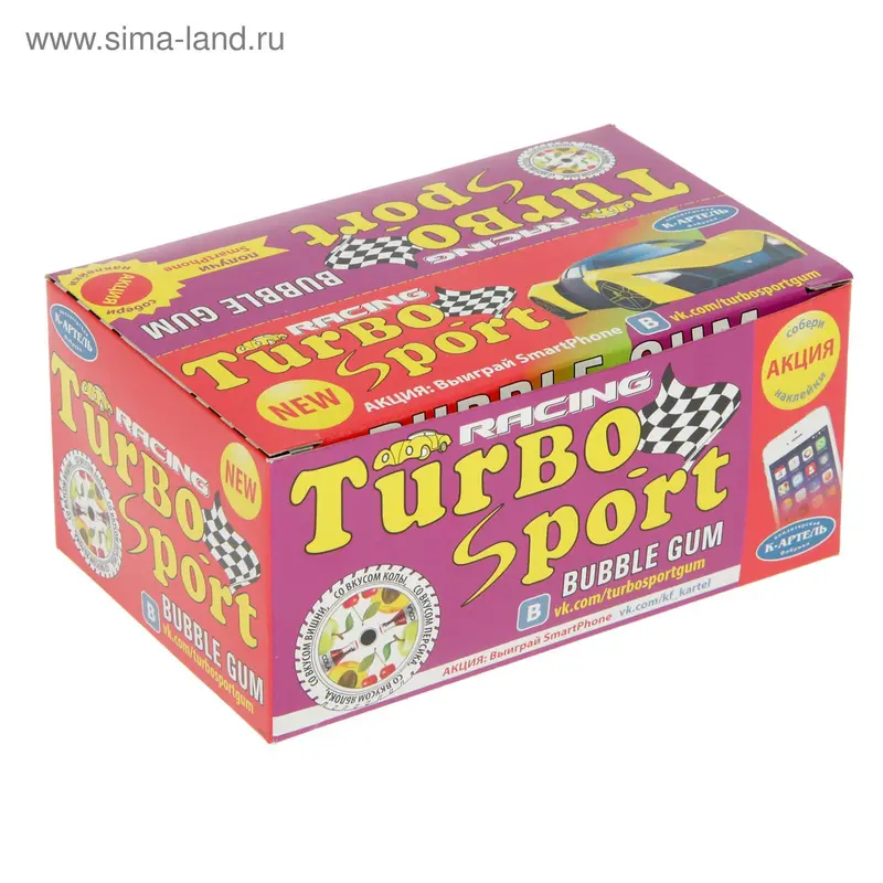 Жевательная резинка Turbo, ассорти, 4,3 г