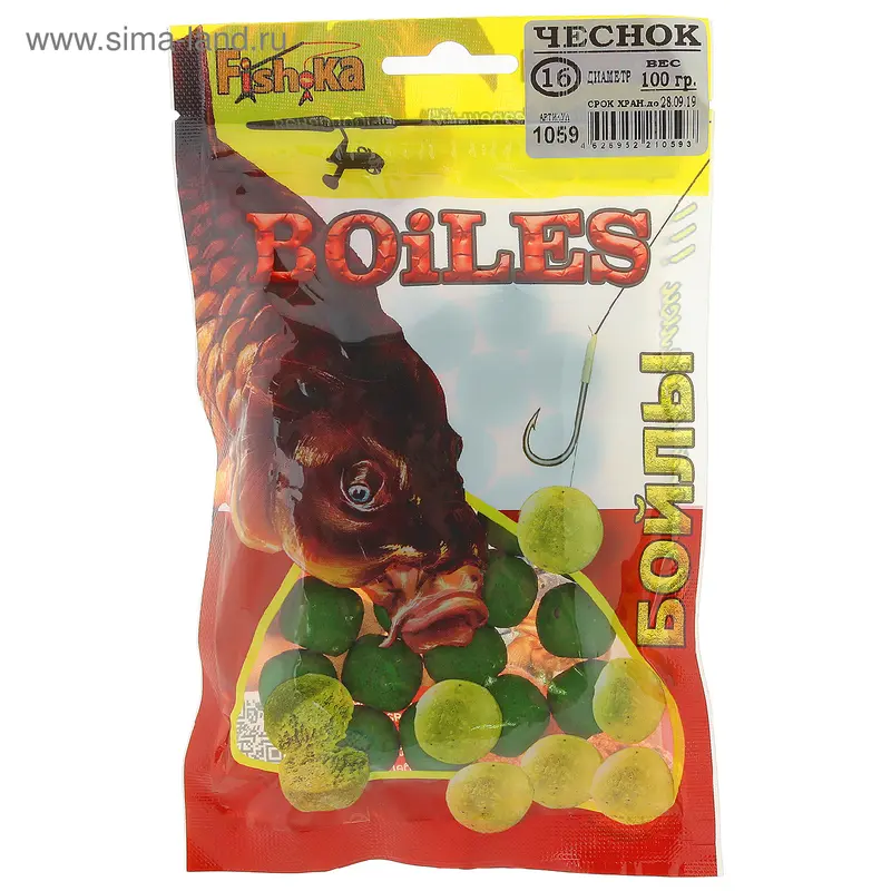 Бойлы Fish-ka чеснок, d=16 мм, вес 100 г