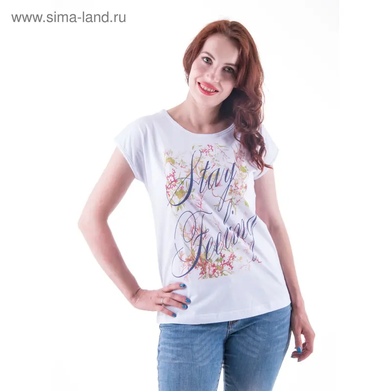 Футболка женская, размер 44, цвет белый