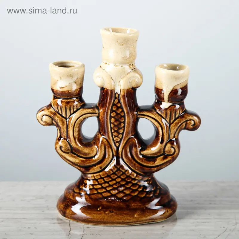 Подсвечник "Тройной", микс