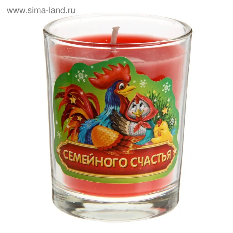Свеча в стеклянном стаканчике "Семейного счастья"