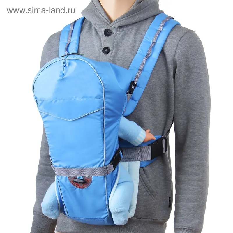 Рюкзак-кенгуру "BabyActive Simple" голубой