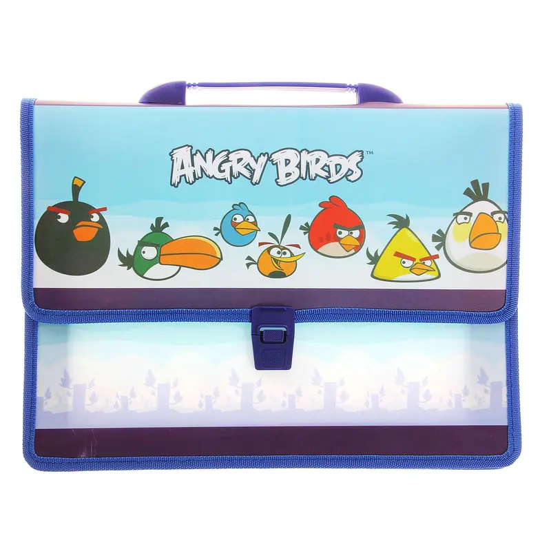 Папка-портфель А4 Аngry Birds, 2 отдела