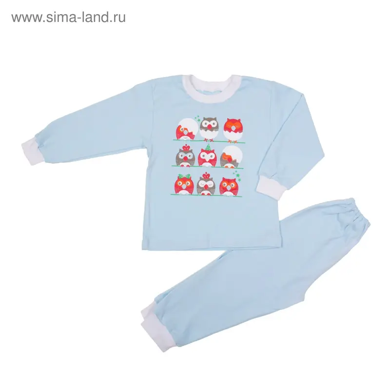 Пижама для мальчика, рост 110 см, цвет голубой (арт. Пж-524/А-04_Д)