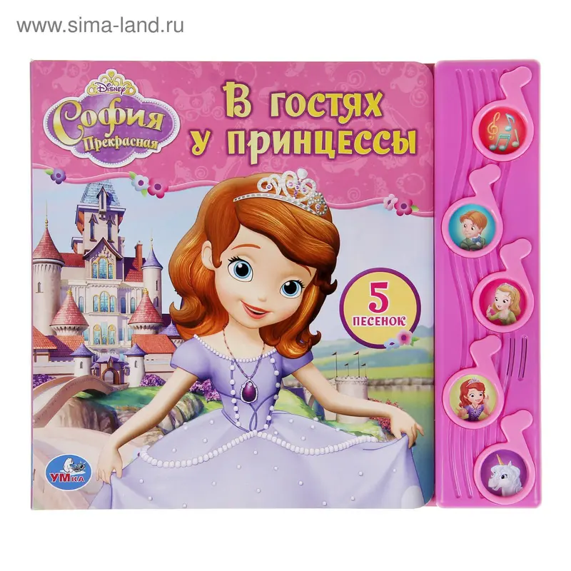 Книга «В гостях у Принцессы» музыкальная, 10 страниц