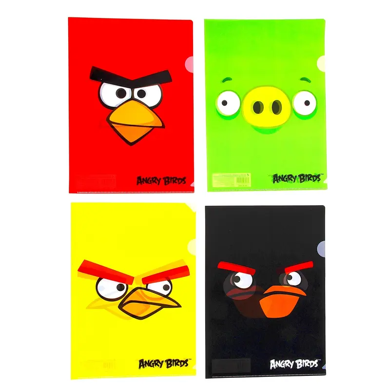 Папка-уголок А4 Angry Birds, МИКС