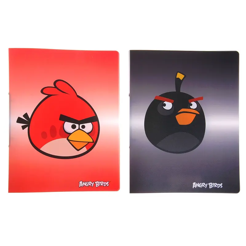 Папка на 2 кольцах А4 пластиковая Angry Birds, МИКС