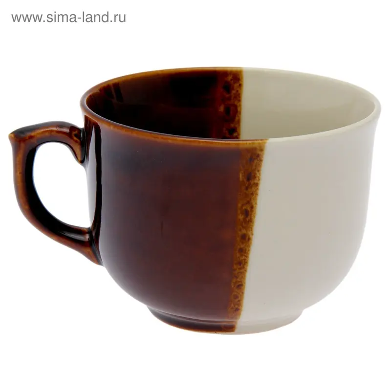 Бульонница "Аппетитка" бело-коричневая, 0,5 л