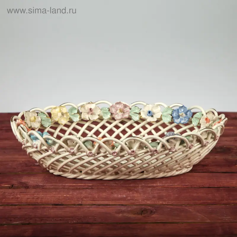 Конфетница "Овал" ажур, лепка