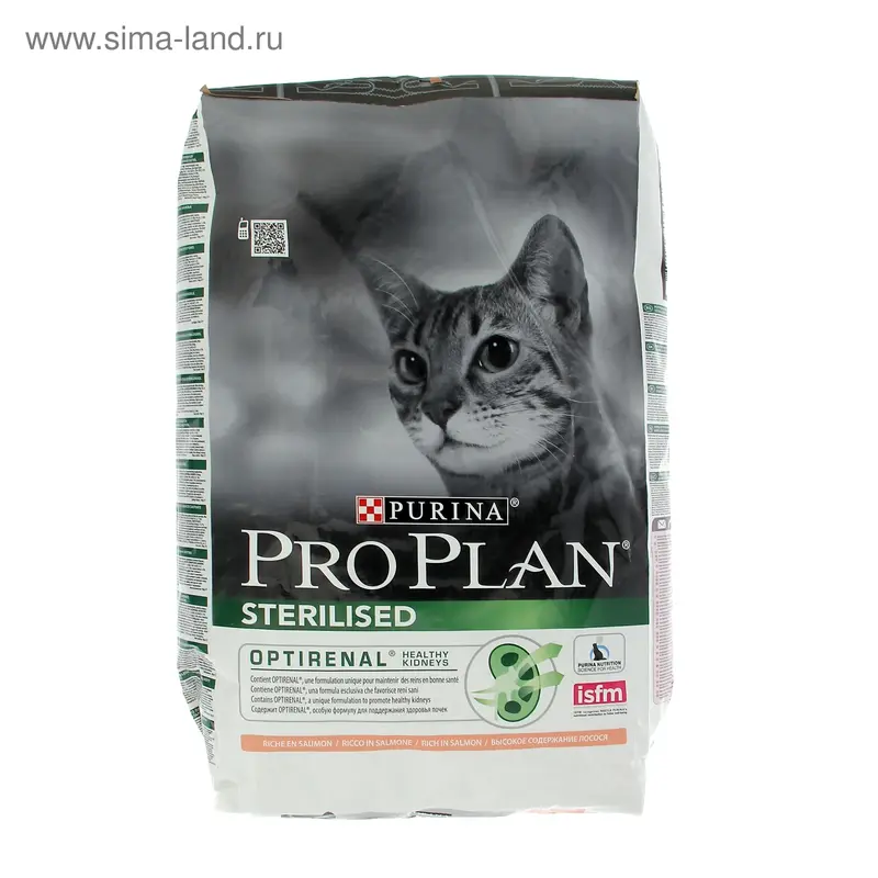 Сухой корм PRO PLAN для стерилизованных кошек, лосось, 10 кг