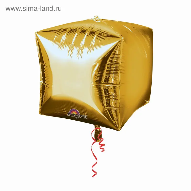 Шар фольгированный 3D 15", металл, цвет золотой