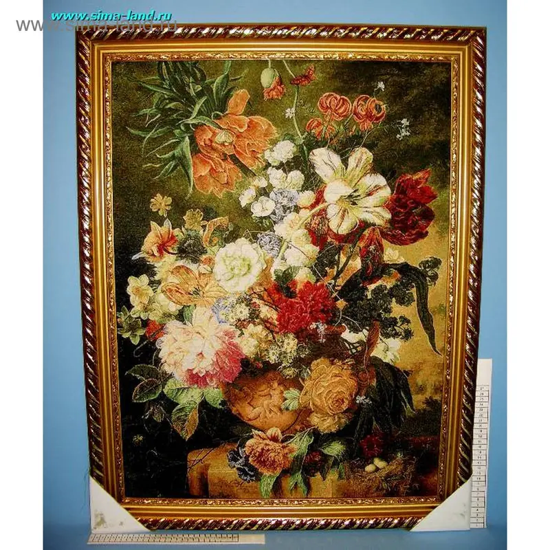 картина 9231 гобелен 65*85 H-001 букет (бокс 10 шт)