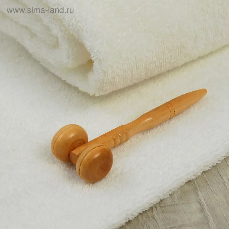 Массажёр деревянный на колесиках