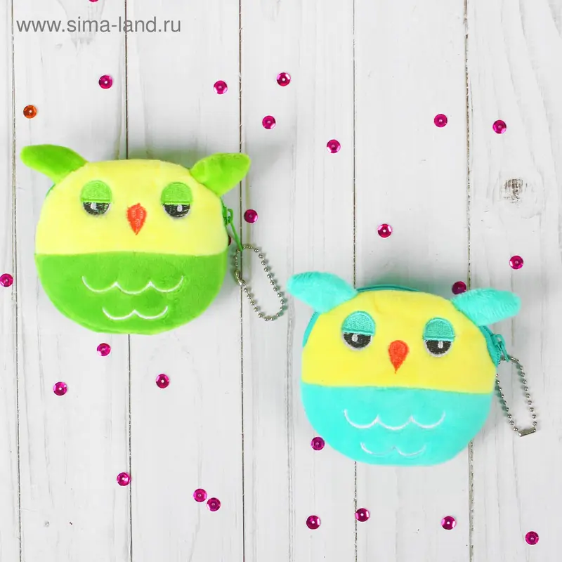 Мягкий кошелёк «Совушка», цвета МИКС
