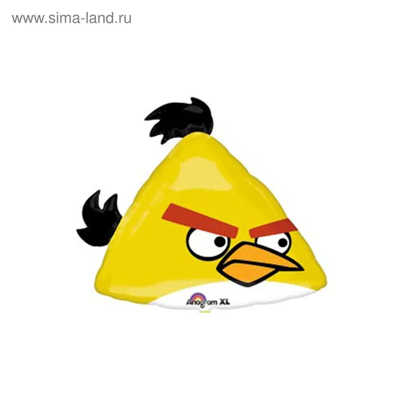 Шар фольгированный 25" Angry Birds, цвет жёлтый