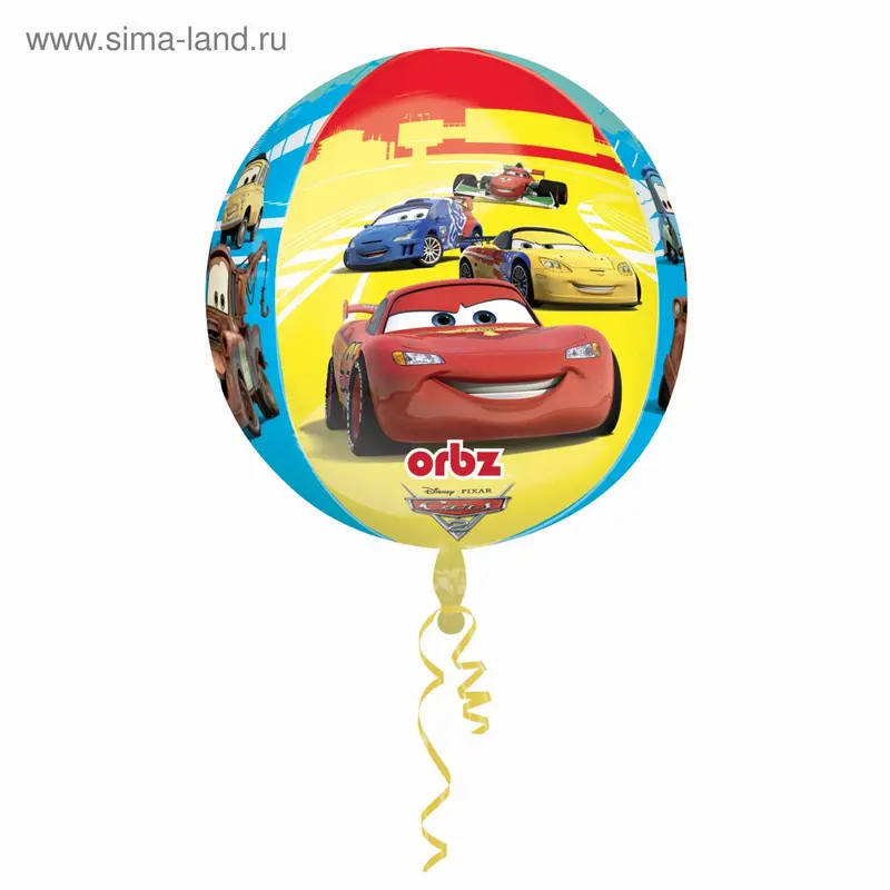 Шар фольгированный 16" 3D "Тачки", сфера
