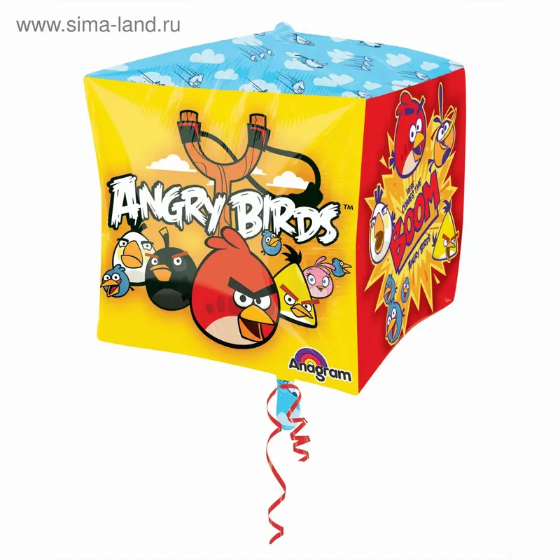 Шар фольгированный 3D 15" Angry Birds