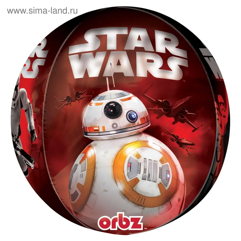 Шар фольгированный 16" 3D "Звёздные войны 7", сфера