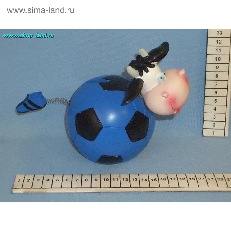 полистоун копилка бычок-мяч 14*14см (бокс 24 шт)