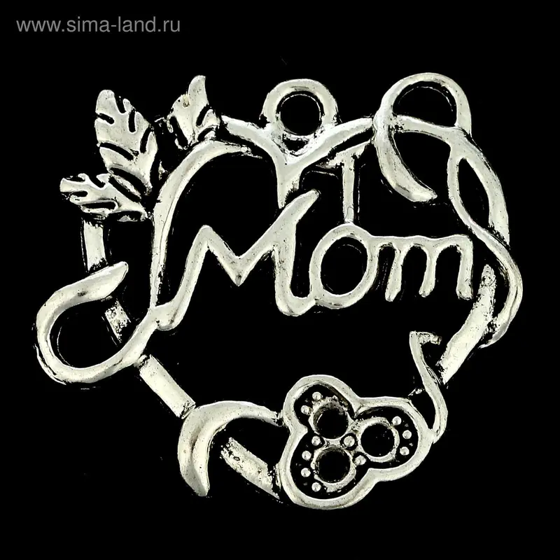 Декор металл "Мамочка" 2,2х2,1 см