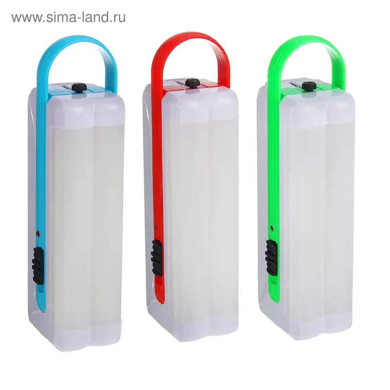 Фонарь кепинговый, аккумуляторный, "Box", 2 режима, микс, 14х5х4 см
