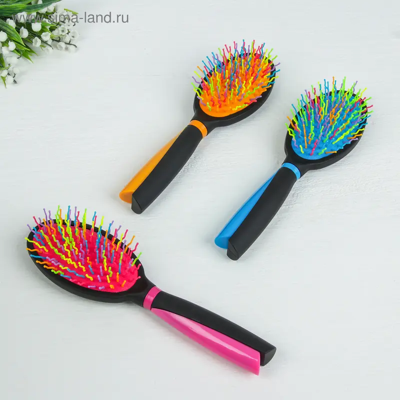 Расчёска массажная, цвет МИКС