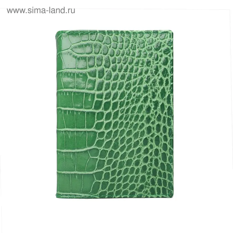 Обложка для паспорта, бирюзовый крокодил
