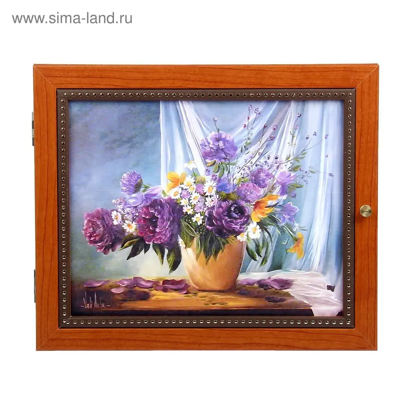 Ключница "Цветы в вазе" 31х26х6 см МИКС