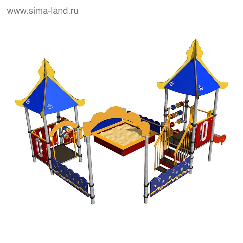 Песочный дворик с горкой «Сказка»