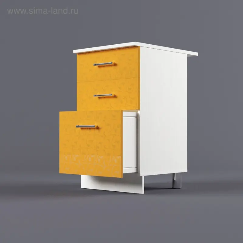 Шкаф напольный 850*500*600 3 ящика Манго