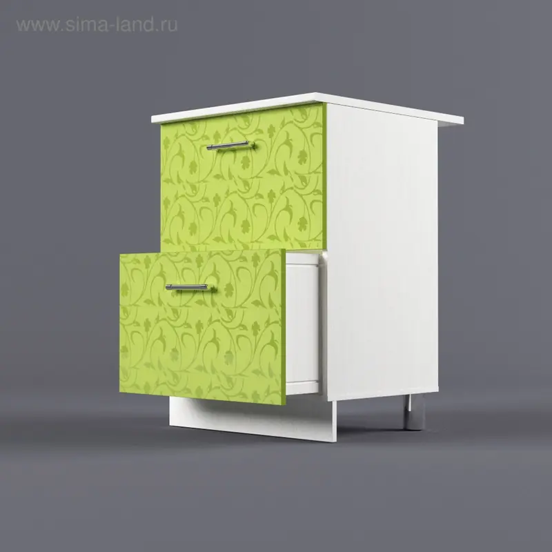 Шкаф напольный 850*500*600 2 ящика Лайм