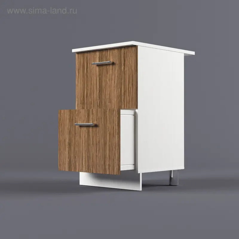 Шкаф напольный 850*500*600 2 ящика Шимо Темный