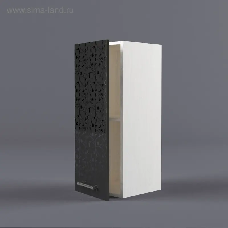 Шкаф навесной 720*300*300 Черные цветы