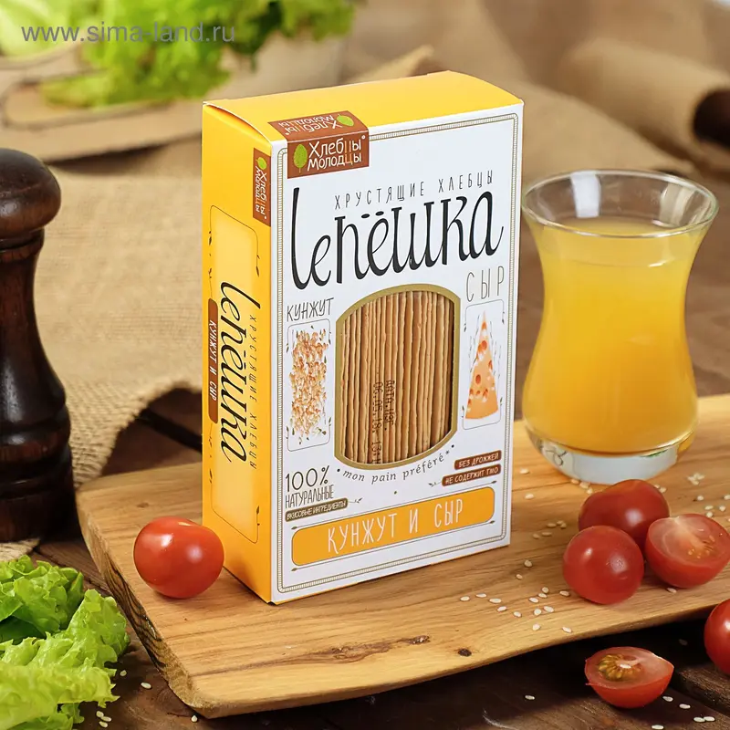 Хлебцы молодцы, лепёшка кунжут и сыр, 150 гр