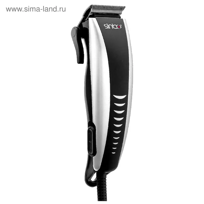 Машинка для стрижки Sinbo SHC 4358, 4 насадки, черная / серебристый