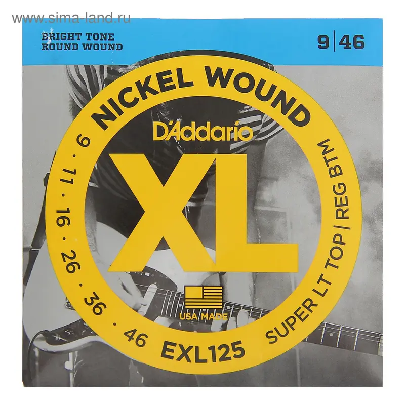 Струны D`Addario для электрогитары Super Light Top/Regular Bottom 9-46