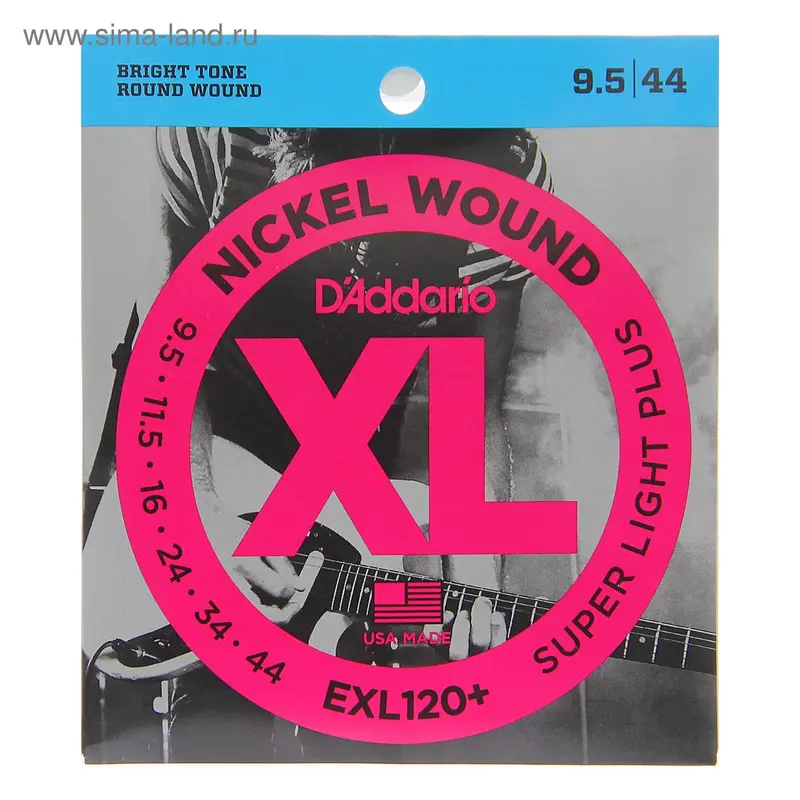 Струны D'Addario Super Light Plus для электрогитары, 9.5-44