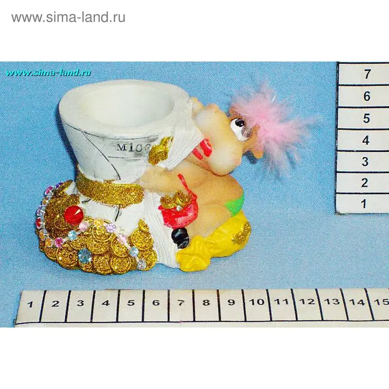 полистоун карандашница бычок 9,5см (бокс 96 шт)