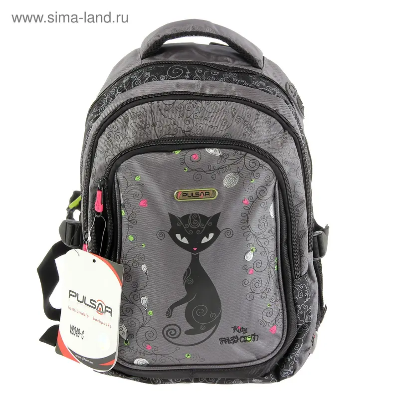 Рюкзак школьный эргономичная спинка для девочки Pulsar 8049-c, 38*25*20 Cat 8049-c