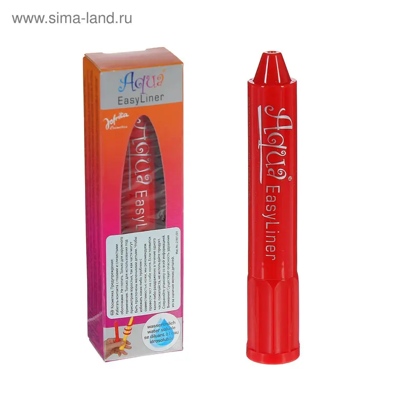 Аквагрим Aqua Easy Liner, карандаш, цвет красный