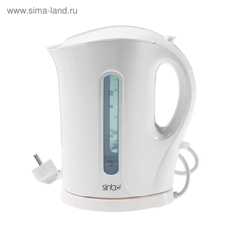 Чайник электрический Sinbo SK 7315, 1.7 л, 2000 Вт, белый